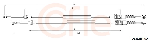Cable, manual transmission - 2CB.RE002 COFLE