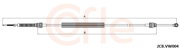 Cable, manual transmission - 2CB.VK004 COFLE