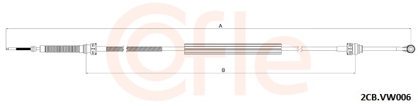 Cable, manual transmission - 2CB.VK006 COFLE