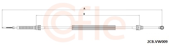 Cable, manual transmission - 2CB.VK009 COFLE
