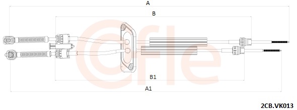 Cable, manual transmission - 2CB.VK013 COFLE
