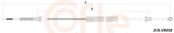 Cable, manual transmission - 2CB.VK018 COFLE