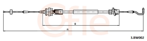 Accelerator Cable - 3.BW002 COFLE