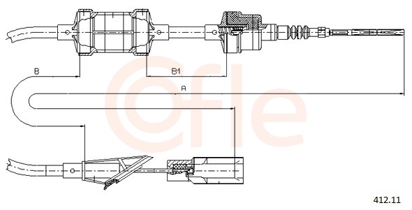 Clutch Cable - 412.11 COFLE