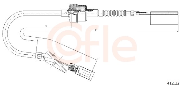 Cavo comando, Comando frizione - 412.12 COFLE