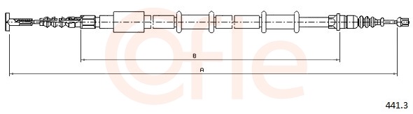 Cable, parking brake - 441.3 COFLE