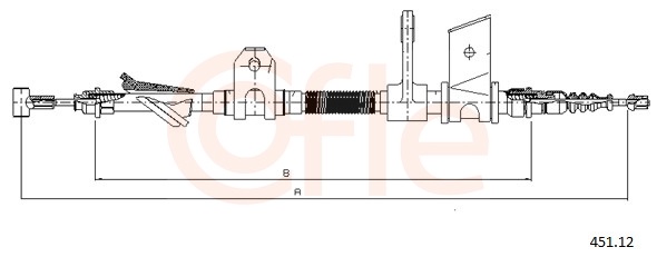 Cable, parking brake - 451.12 COFLE