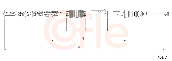 Cavo comando, Freno stazionamento - 461.7 COFLE