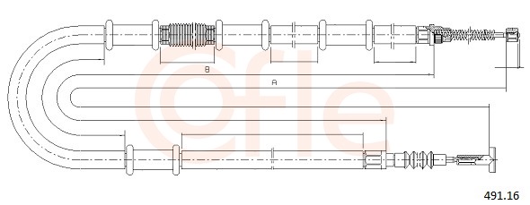 Cable, parking brake - 491.16 COFLE