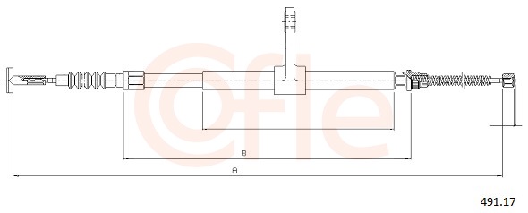 Cable, parking brake - 491.17 COFLE