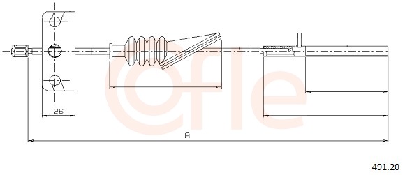 Cable, parking brake - 491.20 COFLE
