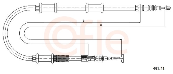 Cable, parking brake - 491.21 COFLE