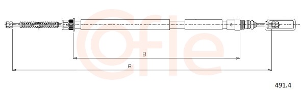 Cable, parking brake - 491.4 COFLE