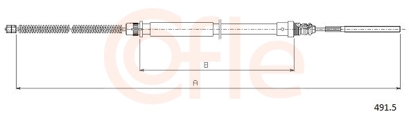Cable, parking brake - 491.5 COFLE