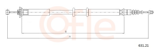 Cable, parking brake - 631.21 COFLE
