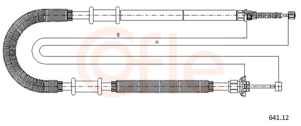 Cable, parking brake - 641.12 COFLE