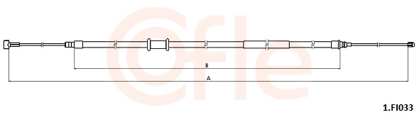 Cable, parking brake - 92.1.FI033 COFLE