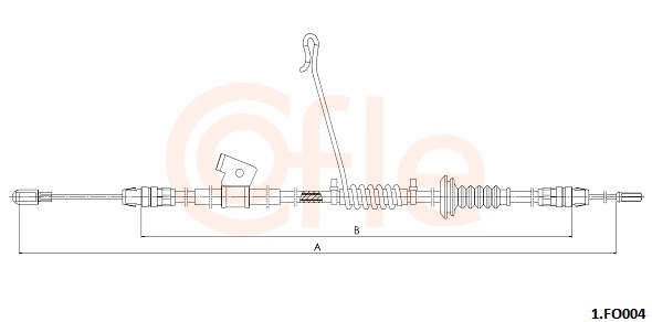 Cable, parking brake - 92.1.FO004 COFLE