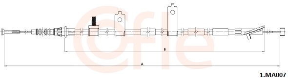 Cable, parking brake - 92.1.MA007 COFLE