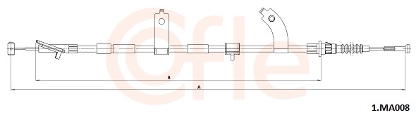 Cable, parking brake - 92.1.MA008 COFLE