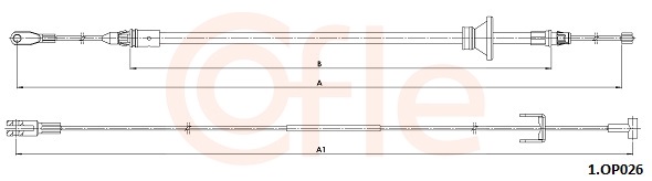 Cable, parking brake - 92.1.OP026 COFLE