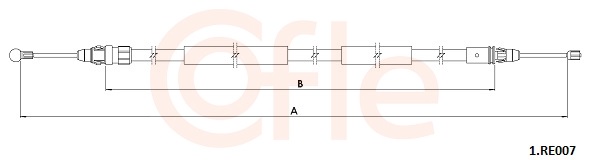 Cable, parking brake - 92.1.RE007 COFLE