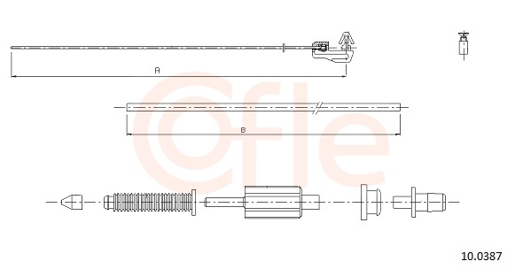 Accelerator Cable - 92.10.0387 COFLE