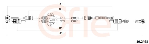 Cable, manual transmission - 92.10.2463 COFLE