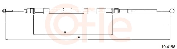 Cable, parking brake - 92.10.4158 COFLE