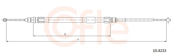 Cable, parking brake - 92.10.4233 COFLE