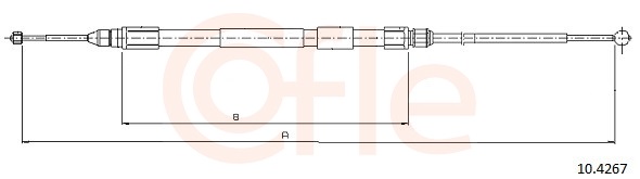 Cable, parking brake - 92.10.4267 COFLE
