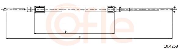 Cable, parking brake - 92.10.4268 COFLE