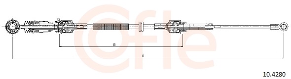 Cable, manual transmission - 92.10.4280 COFLE