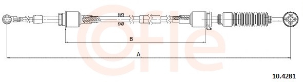 Cable, manual transmission - 92.10.4281 COFLE