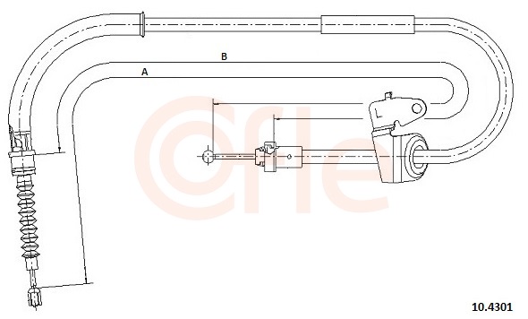 Cable, parking brake - 92.10.4301 COFLE