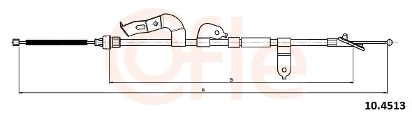 Cable, parking brake - 92.10.4513 COFLE