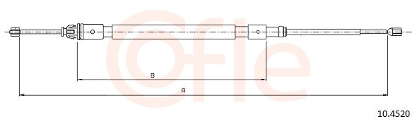 Cable, parking brake - 92.10.4520 COFLE
