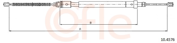 Cable, parking brake - 92.10.4576 COFLE