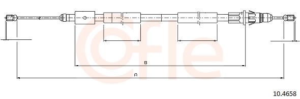 Cable, parking brake - 92.10.4658 COFLE