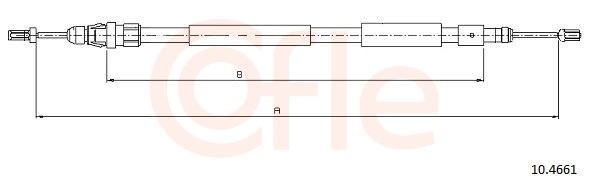 Cable, parking brake - 92.10.4661 COFLE