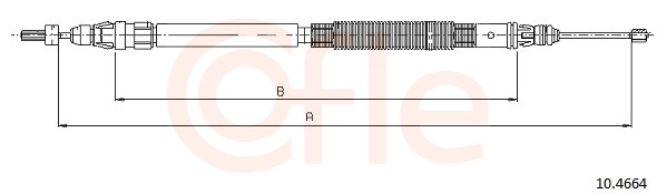 Cable, parking brake - 92.10.4664 COFLE