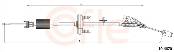 Cable, parking brake - 92.10.4670 COFLE