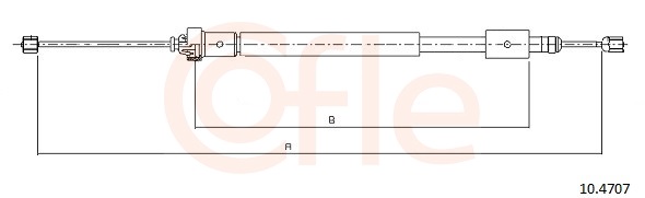 Cable, parking brake - 92.10.4707 COFLE