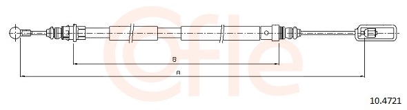Cable, parking brake - 92.10.4721 COFLE