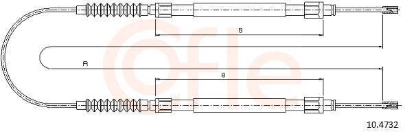 Cable, parking brake - 92.10.4732 COFLE