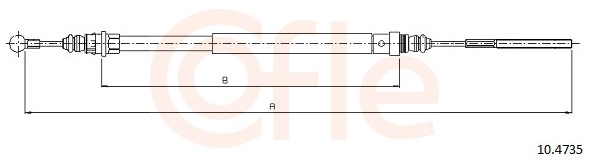 Cable, parking brake - 92.10.4735 COFLE