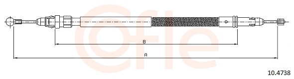 Cable, parking brake - 92.10.4738 COFLE
