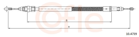 Cable, parking brake - 92.10.4739 COFLE
