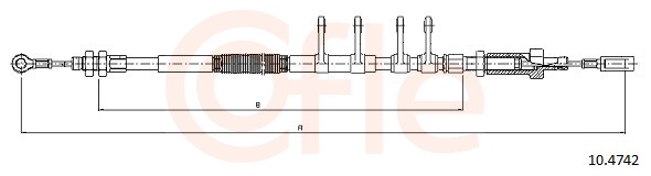 Cable, parking brake - 92.10.4742 COFLE
