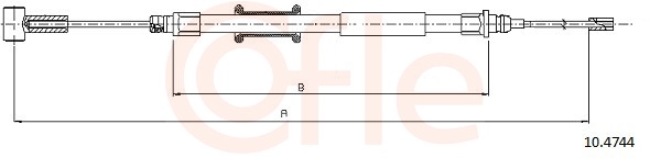 Cable, parking brake - 92.10.4744 COFLE